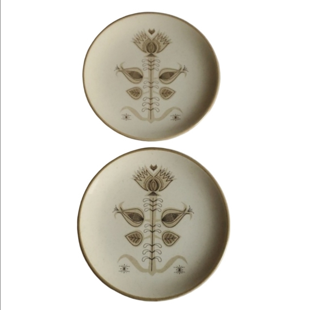 Franciscan Spice Pattern Salad Plates Set of Two (2)